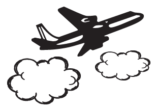 plane and clouds
